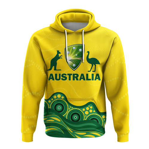 (Custom Personalised) Australia Cricket Aboriginal Pattern Hoodie - LT2