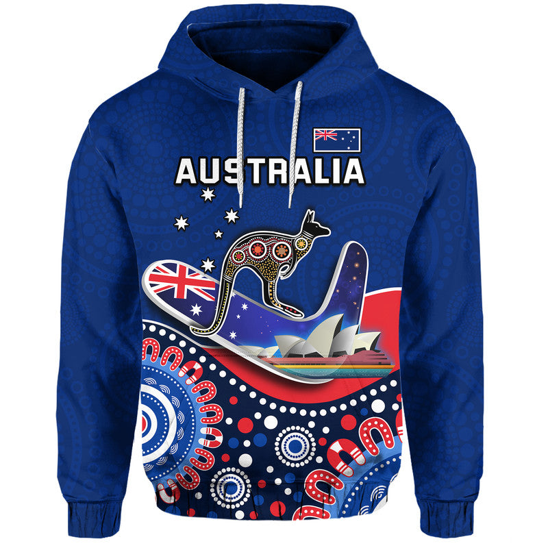 custom-personalised-australia-day-zip-up-and-pullover-hoodie-indigenous-kangaroo-and-boomerang