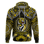 custom-personalised-richmond-tigers-football-zip-up-and-pullover-hoodie-boomerang-indigenous-dots