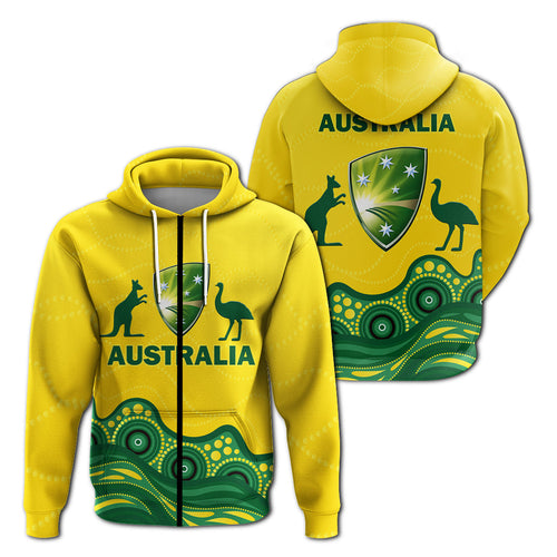 Australia Cricket Aboriginal Pattern Hoodie - LT2
