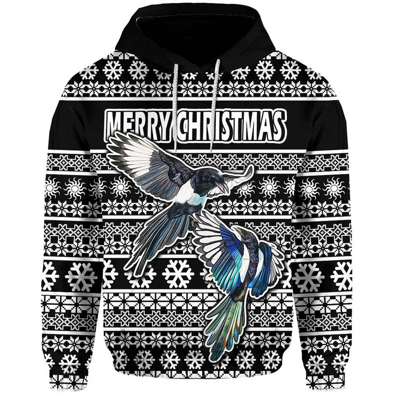custom-personalised-australian-magpies-christmas-vibe-with-aboriginal-dot-painting-style-zip-up-and-pullover-hoodie