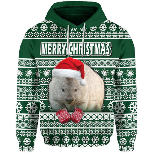 custom-personalised-australian-wombat-christmas-vibe-with-aboriginal-dot-painting-style-zip-up-and-pullover-hoodie