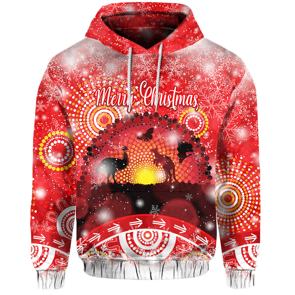 custom-personalised-australia-indigenous-flag-christmas-hoodie-original-style-red