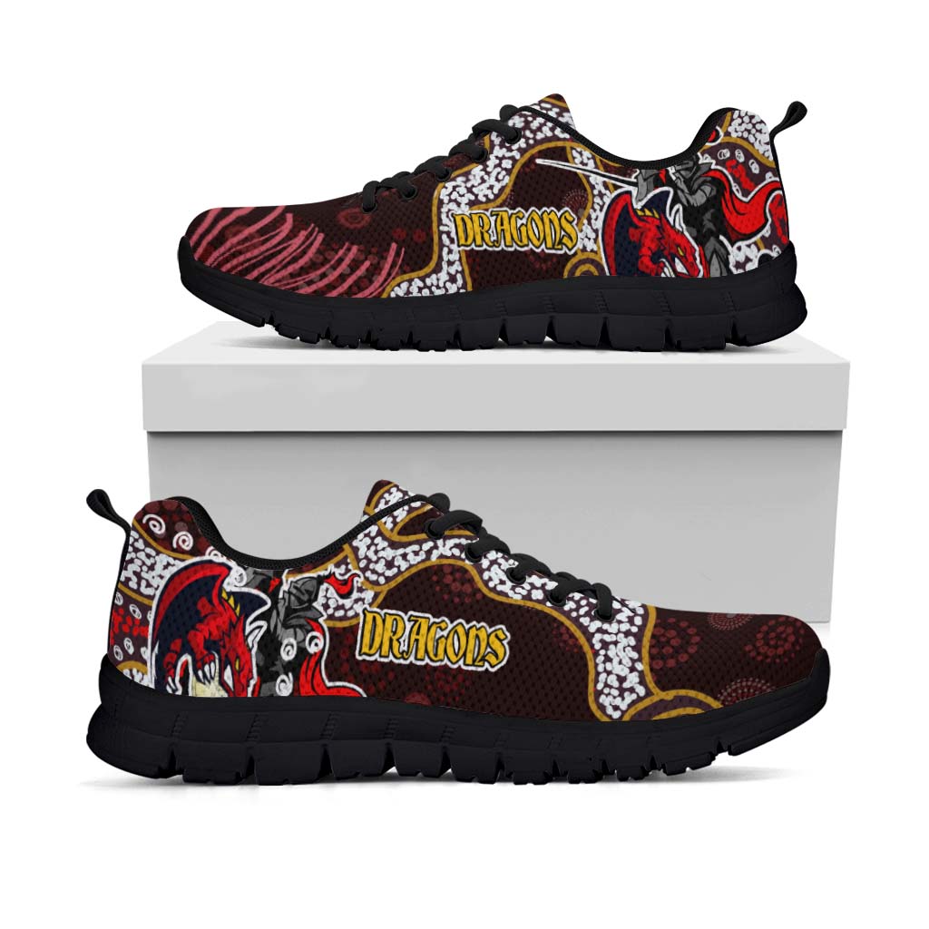 stgeorge-rugby-sneakers-dragons-with-rugby-ball-and-knight-contemporary-style-of-aboriginal-sneakers