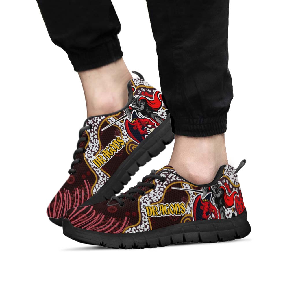 stgeorge-rugby-sneakers-dragons-with-rugby-ball-and-knight-contemporary-style-of-aboriginal-sneakers