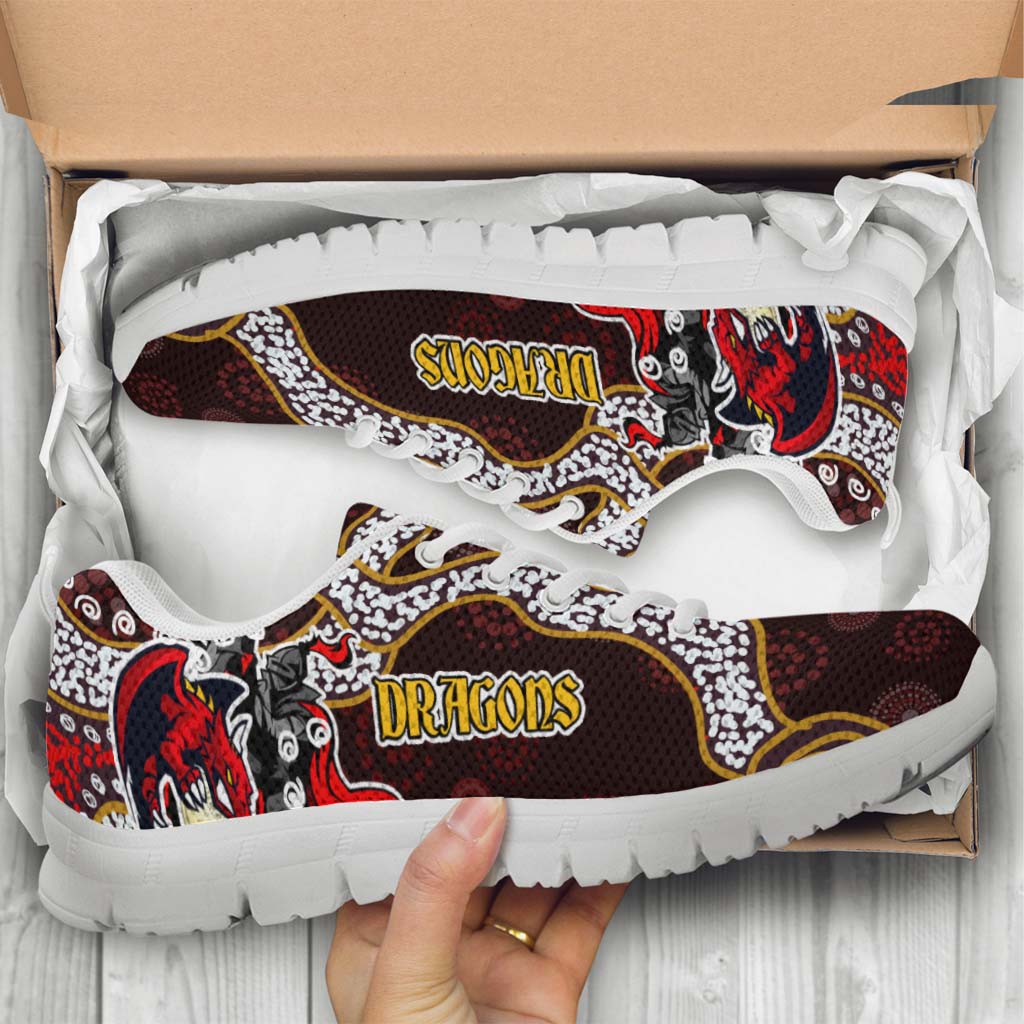 stgeorge-rugby-sneakers-dragons-with-rugby-ball-and-knight-contemporary-style-of-aboriginal-sneakers