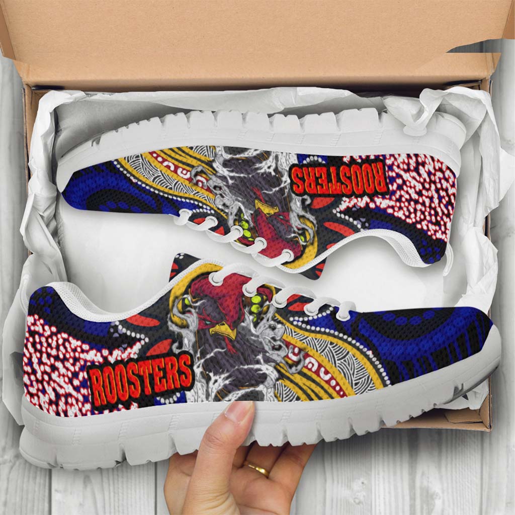 rooster-rugby-sneakers-angry-rooster-rugby-with-aboriginal-indigenous-dot-painting-style-sneakers