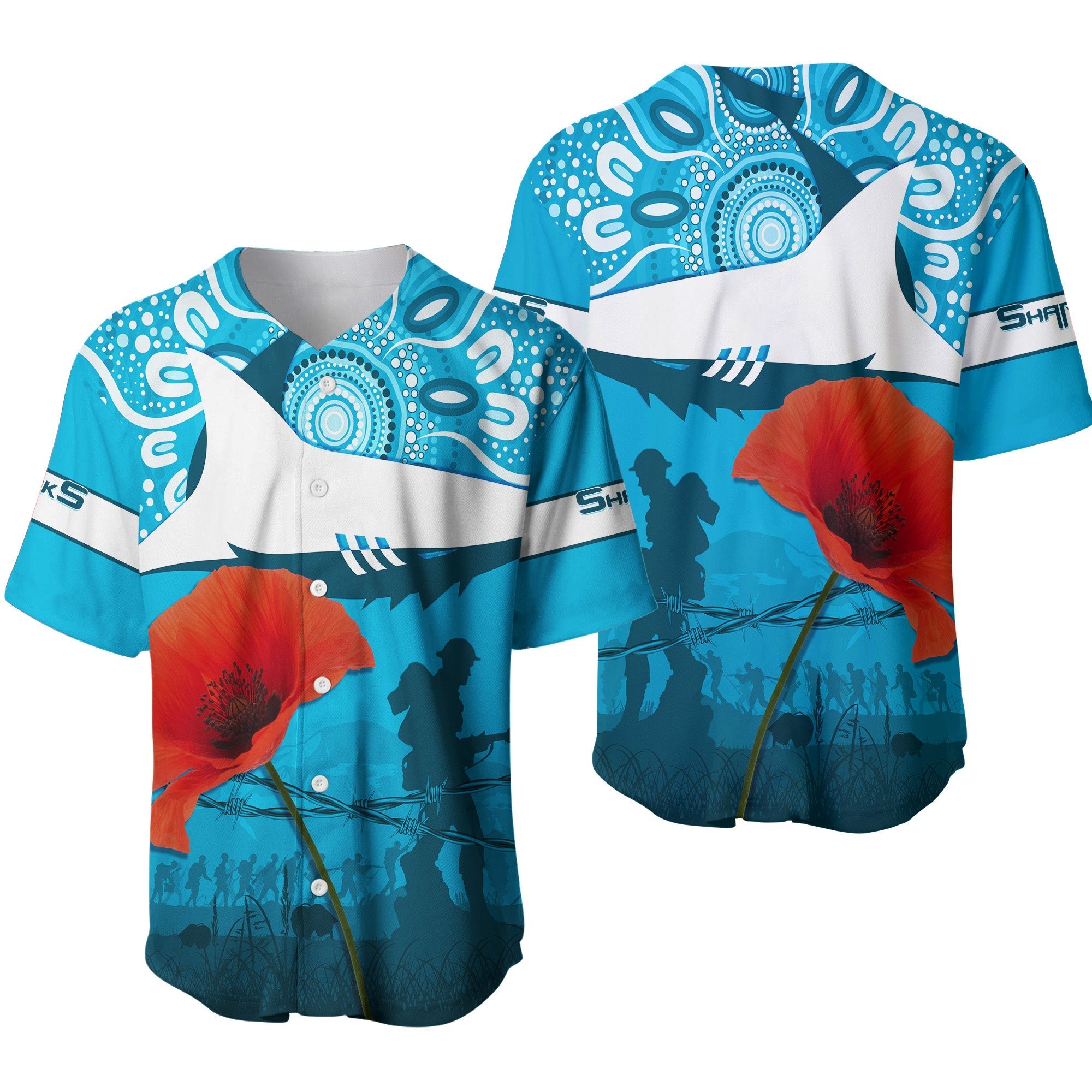 sharkies-rugby-baseball-jersey-anzac-day-barb-wire-style