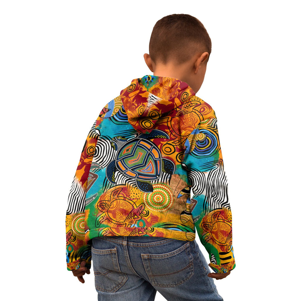 aboriginal-kid-hoodie-turtle-indigenous-art