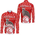 australian-kangaroo-christmas-vibe-with-aboriginal-dot-painting-style-hawaii-long-sleeve-button-shirt