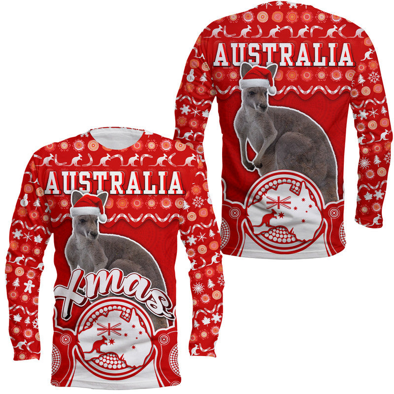 australian-kangaroo-christmas-vibe-with-aboriginal-dot-painting-style-long-sleeve-shirt