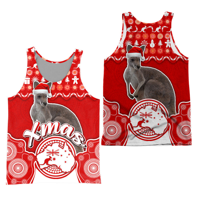 australian-kangaroo-christmas-vibe-with-aboriginal-dot-painting-style-men-tank-top