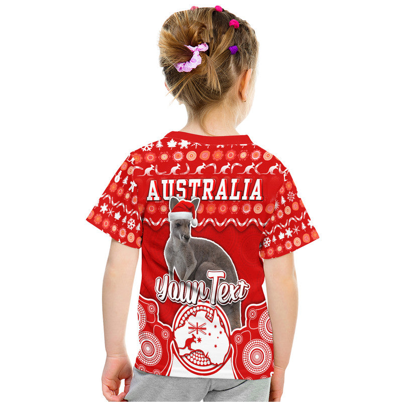 custom-personalised-australian-kangaroo-christmas-vibe-with-aboriginal-dot-painting-style-t-shirt