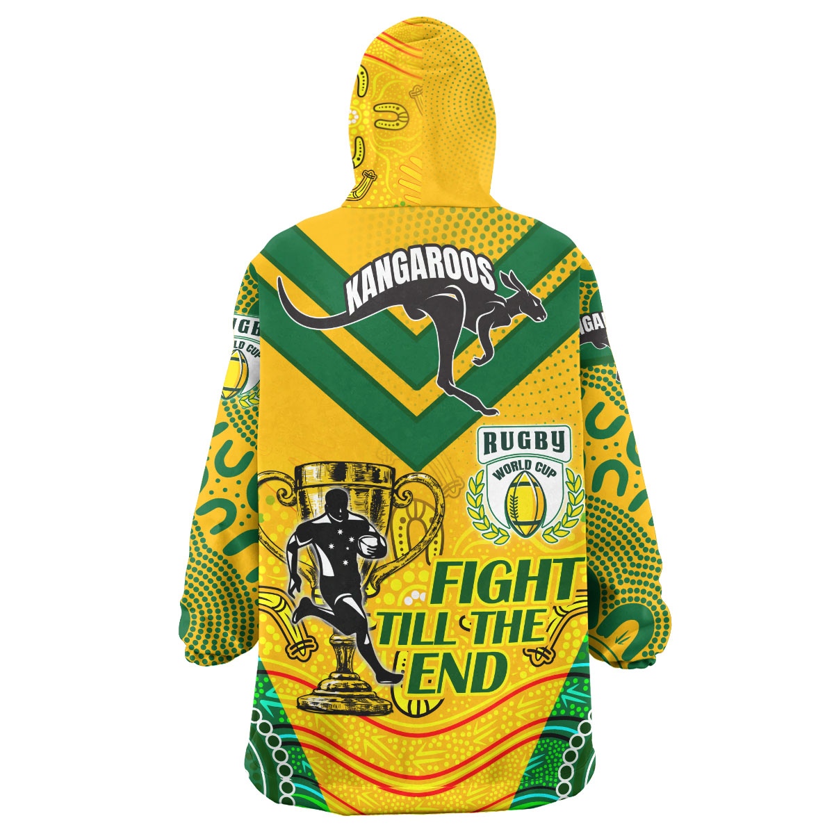 kangaroos-rugby-snug-hoodie-custom-kangaroos-mascot-stronger-together-oodie-blanket