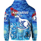 North Melbourne Kangaroos ANZAC Zip Up And Pullover Hoodie Indigenous Vibes LT8