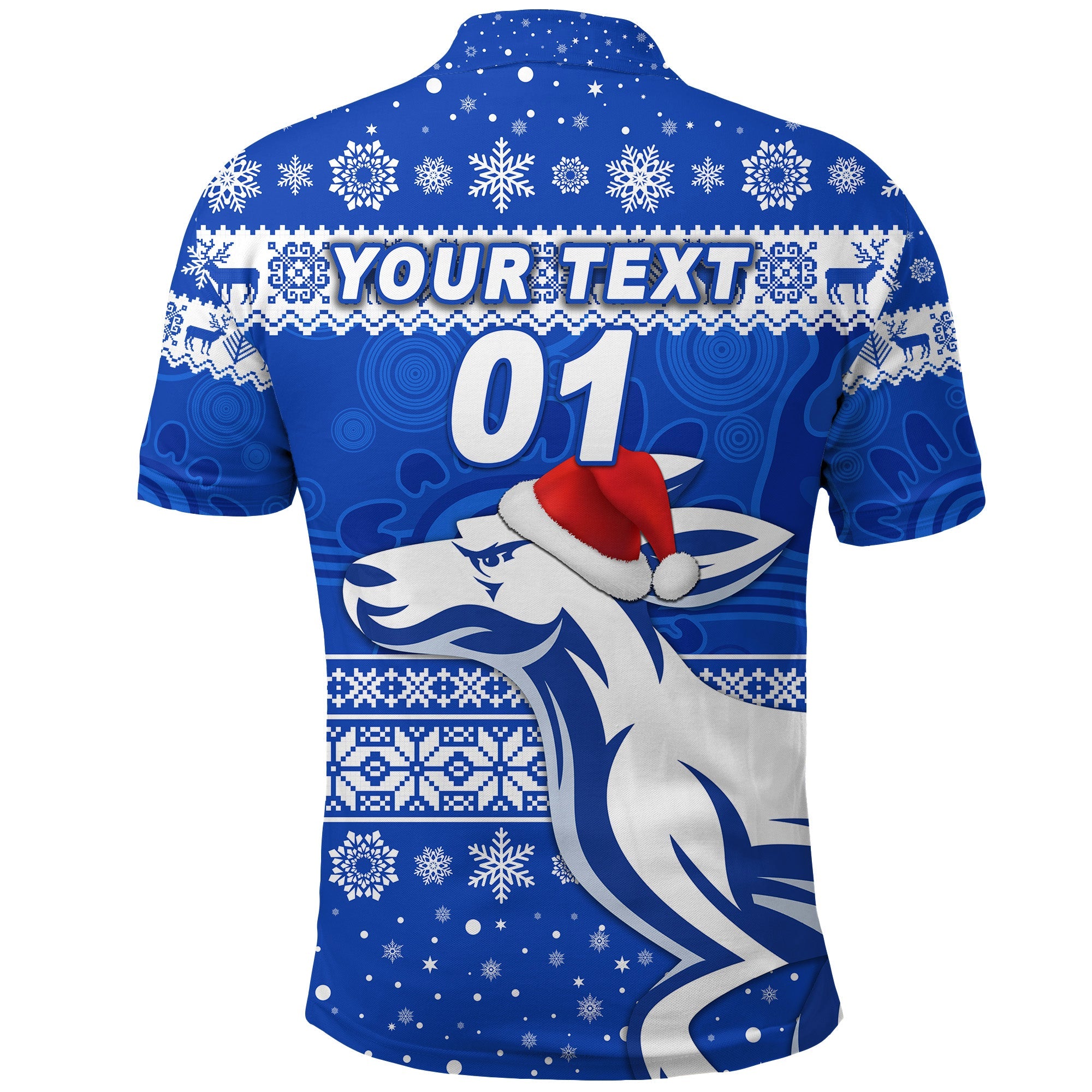 custom-personalised-north-melbourne-kangaroos-polo-shirt-christmas-simple-style