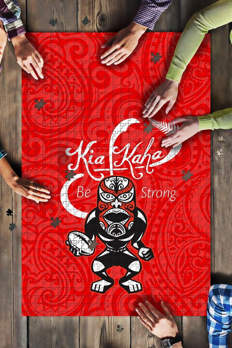 rugby-kia-kaha-be-strong-polo-jigsaw-puzzle-red