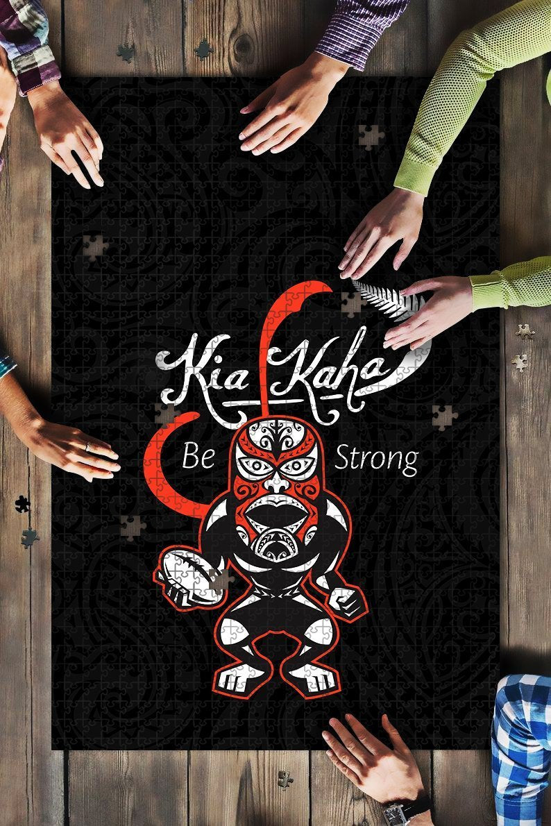 rugby-kia-kaha-be-strong-polo-jigsaw-puzzle-black