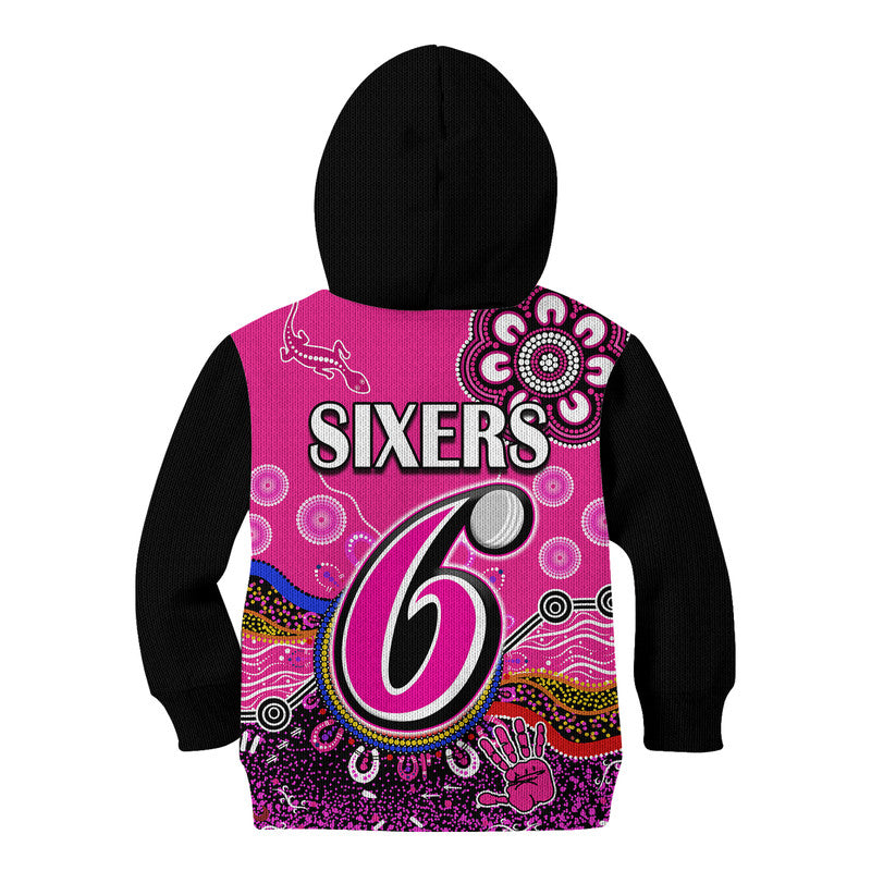 sydney-sixers-kid-hoodie-cricket-indigenous-aboriginal-lizard-version