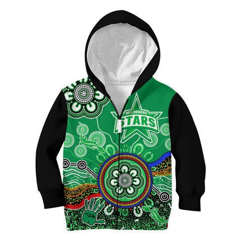 custom-personalised-melbourne-stars-kid-hoodie-cricket-indigenous-aboriginal-lizard-version