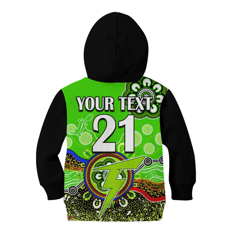 custom-personalised-sydney-thunder-kid-hoodie-cricket-indigenous-aboriginal-lizard-version