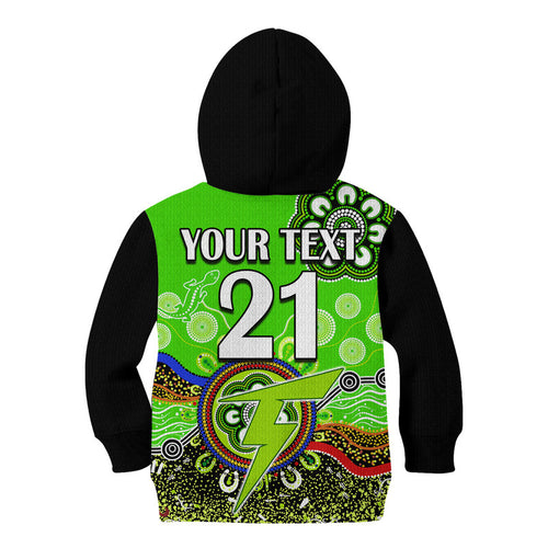 custom-personalised-sydney-thunder-kid-hoodie-cricket-indigenous-aboriginal-lizard-version