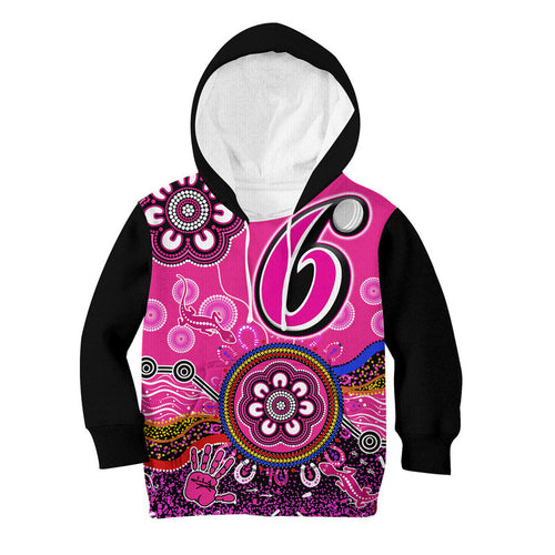 custom-personalised-sydney-sixers-kid-hoodie-cricket-indigenous-aboriginal-lizard-version
