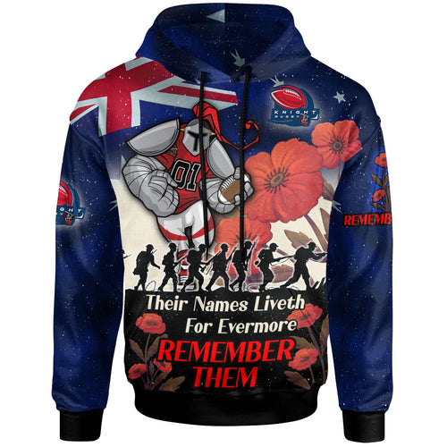 knights-rugby-hoodie-custom-remember-them-red-poppy-flowers-hoodie