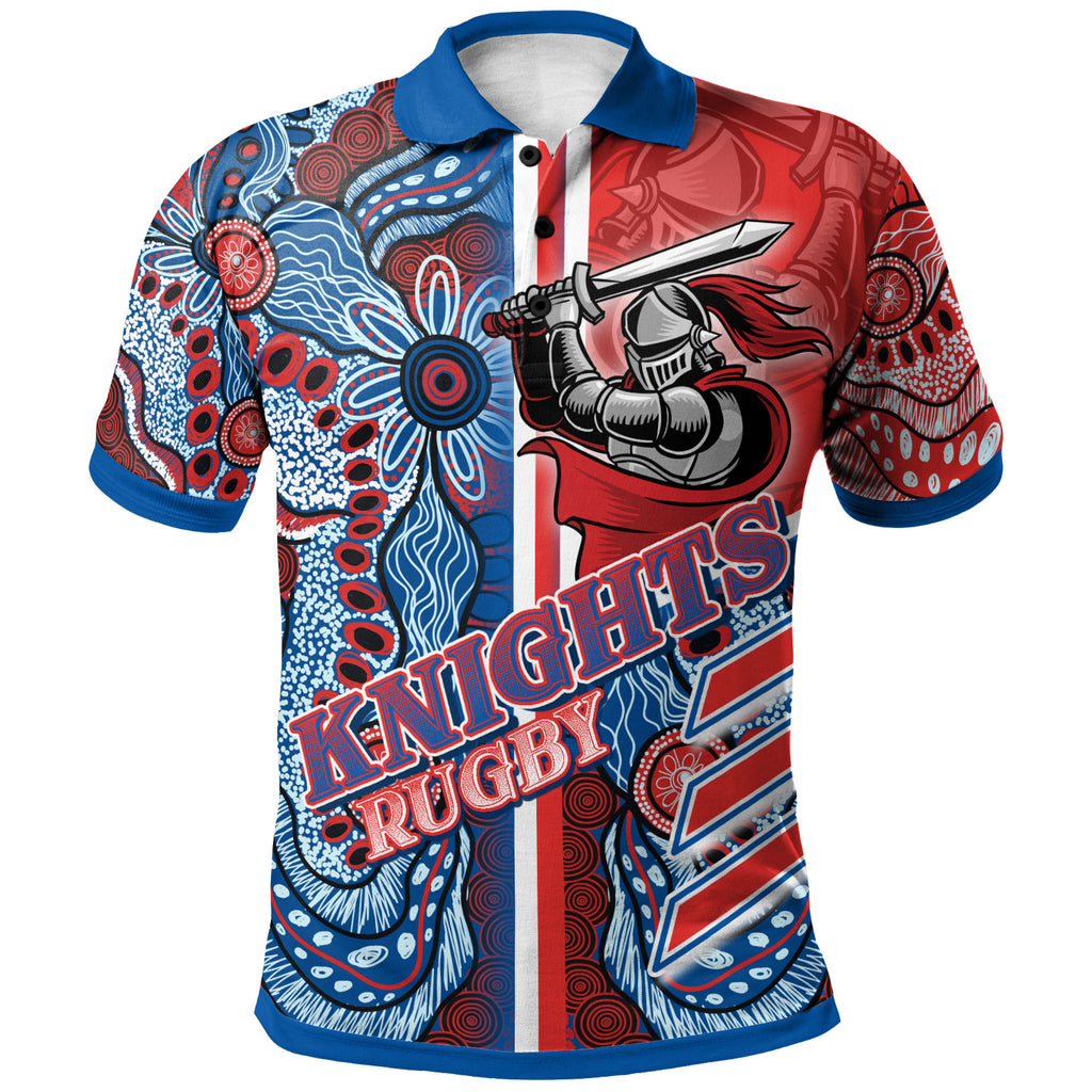 knights-rugby-polo-shirt-custom-knights-logo-aboriginal-indigenous-sport-style-polo-shirt