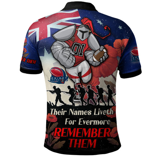 knights-rugby-polo-shirt-custom-remember-them-red-poppy-flowers-polo-shirt