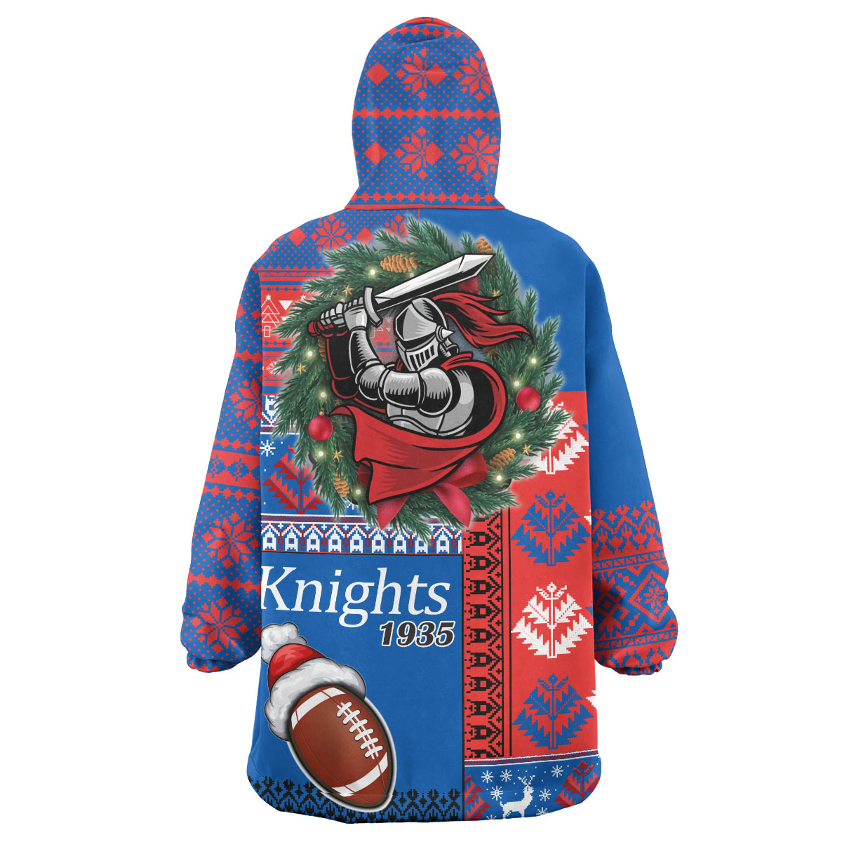 knights-rugby-snug-hoodie-custom-christmas-snowflakes-knights-rugby-ball-wearable-blanket-hoodie