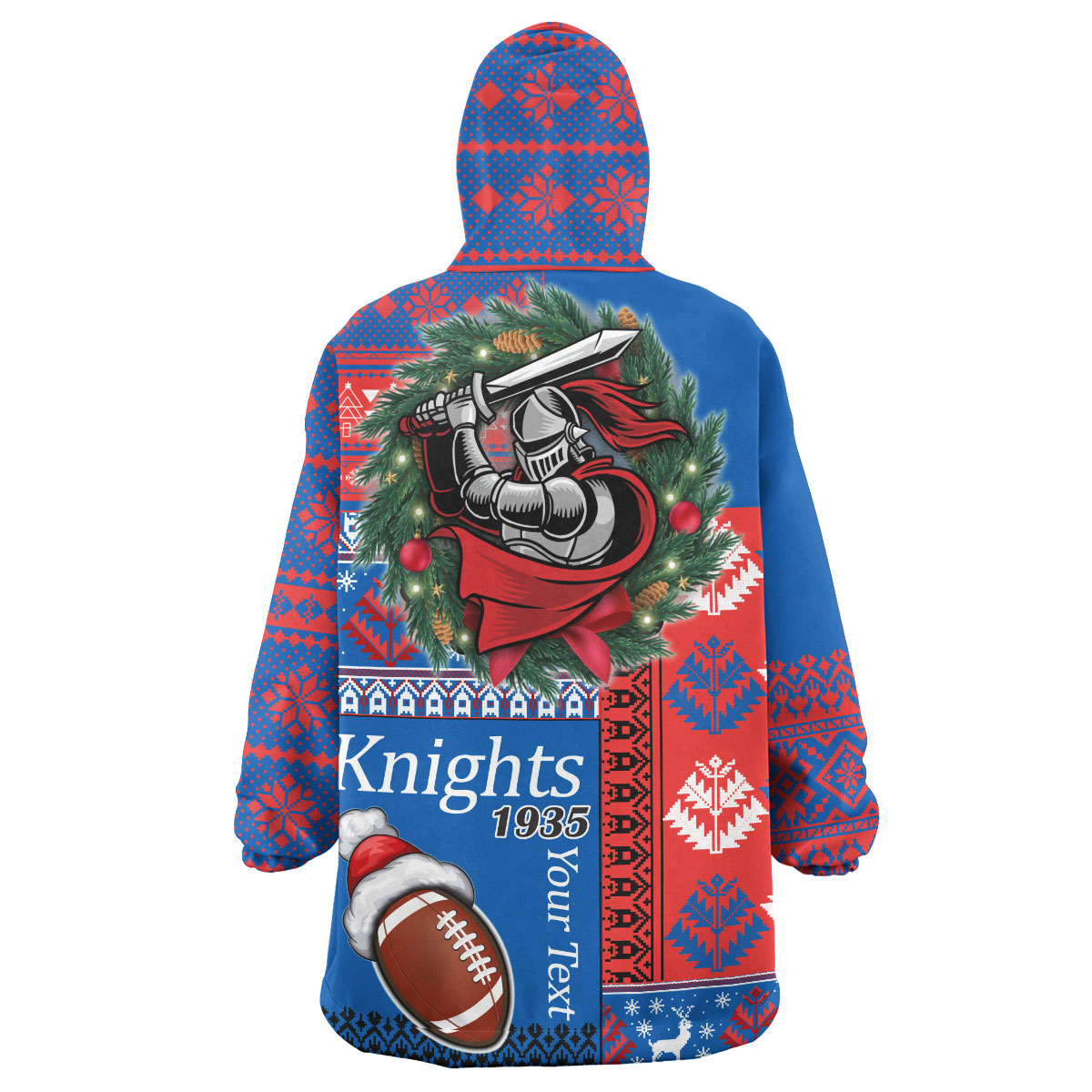 knights-rugby-snug-hoodie-custom-christmas-snowflakes-knights-rugby-ball-wearable-blanket-hoodie
