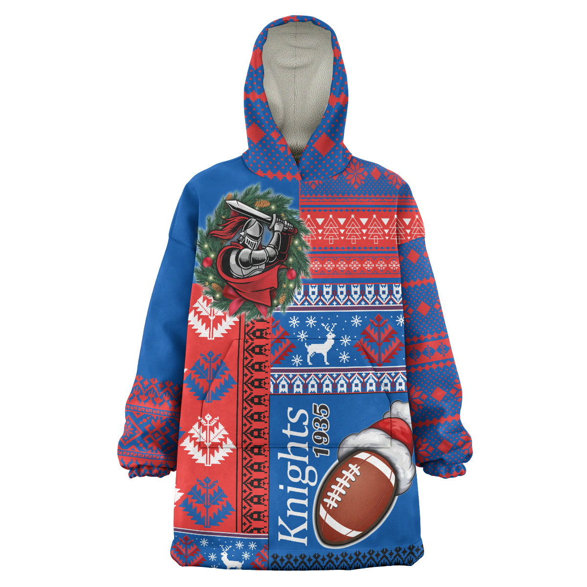 knights-rugby-snug-hoodie-custom-christmas-snowflakes-knights-rugby-ball-wearable-blanket-hoodie