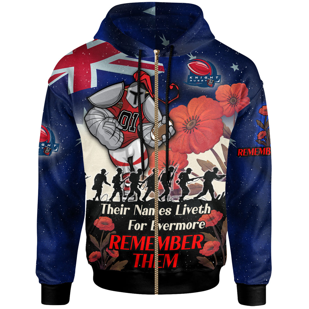 knights-rugby-hoodie-custom-remember-them-red-poppy-flowers-hoodie