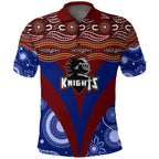 newcastle-knights-christmas-rugby-aboriginal-art-polo-shirt