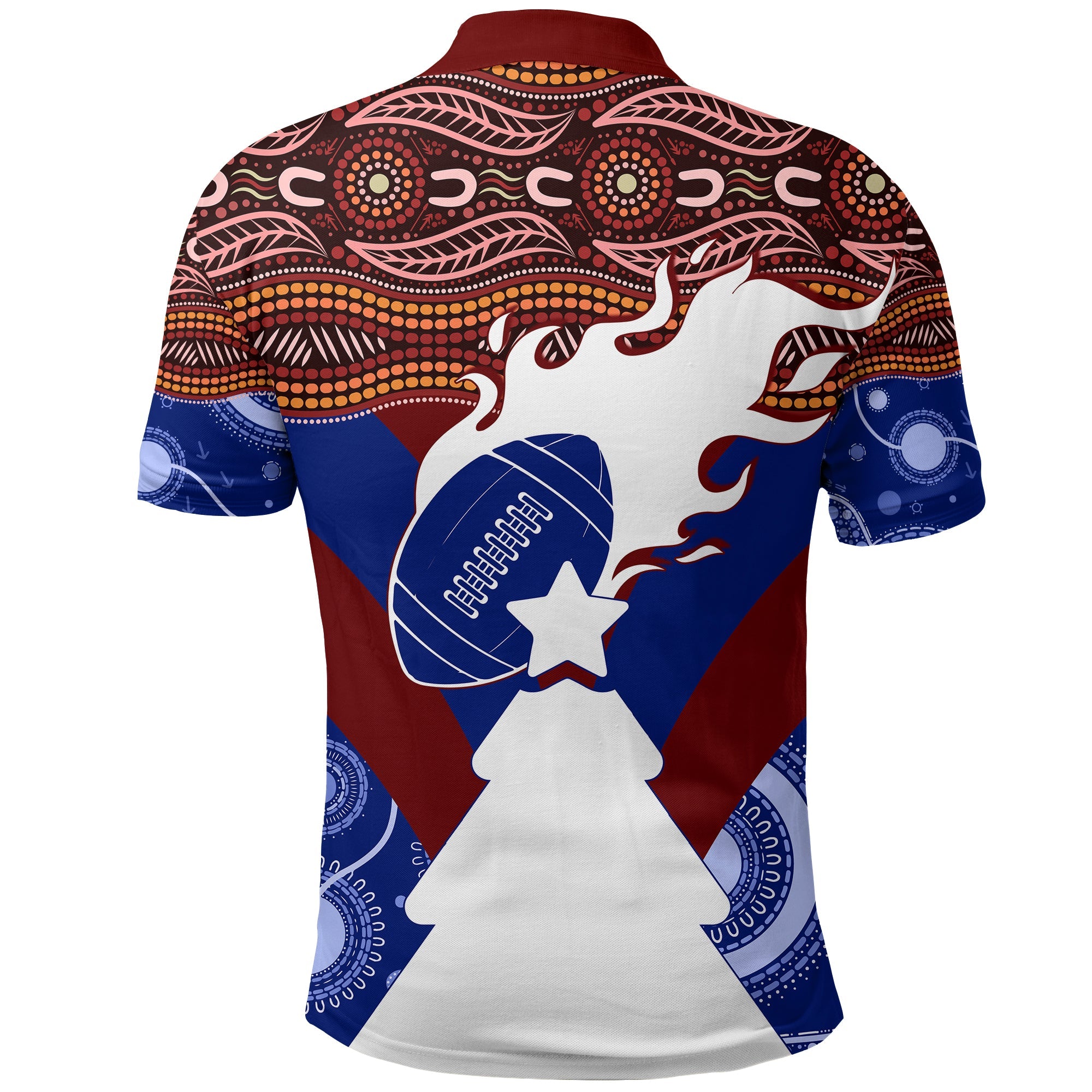 newcastle-knights-christmas-rugby-aboriginal-art-polo-shirt
