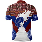 newcastle-knights-christmas-rugby-aboriginal-art-polo-shirt