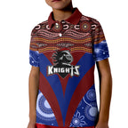 newcastle-knights-christmas-rugby-aboriginal-art-kid-polo-shirt