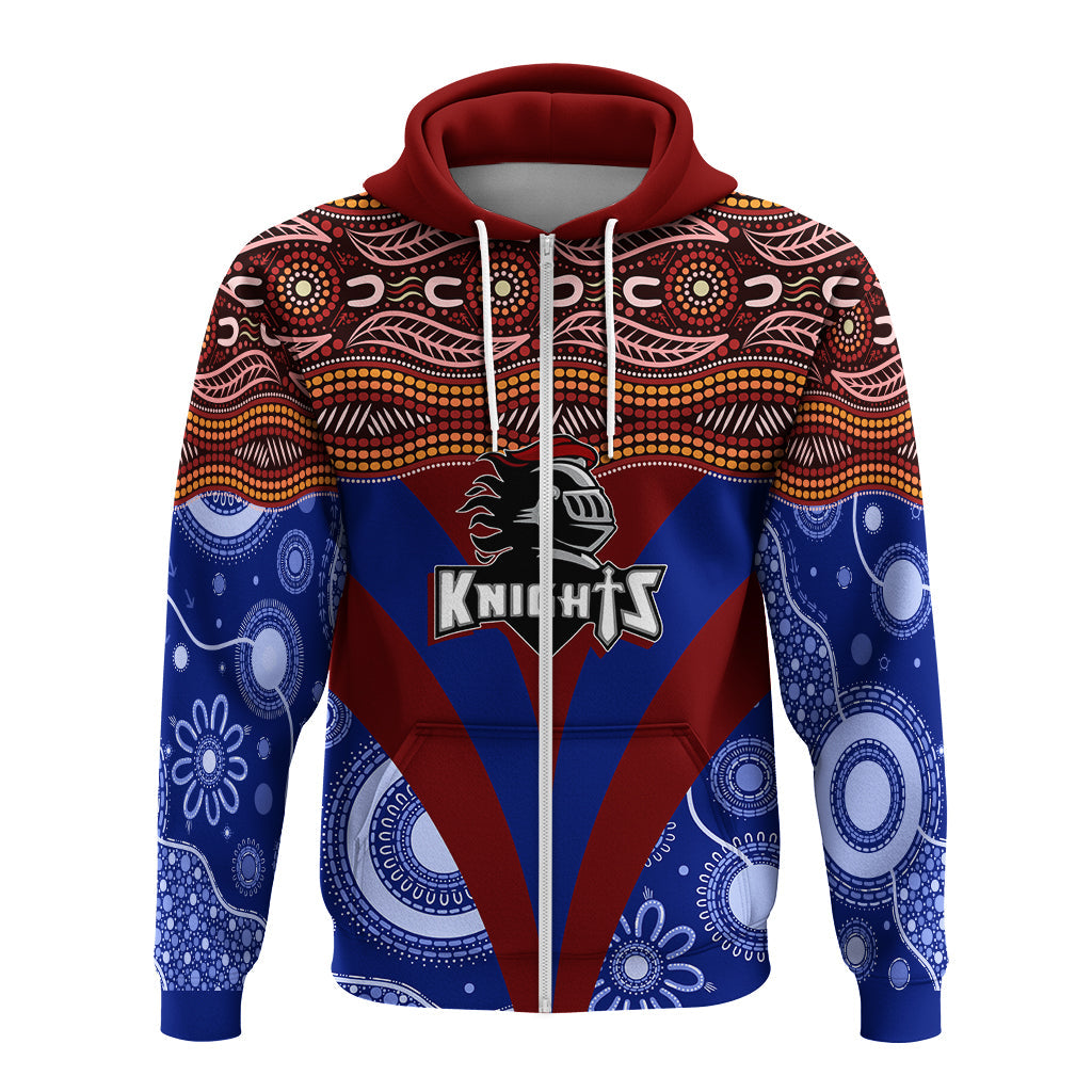 newcastle-knights-christmas-rugby-aboriginal-art-zip-hoodie