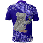australian-koala-aboriginal-art-mix-snow-pattern-christmas-polo-shirt