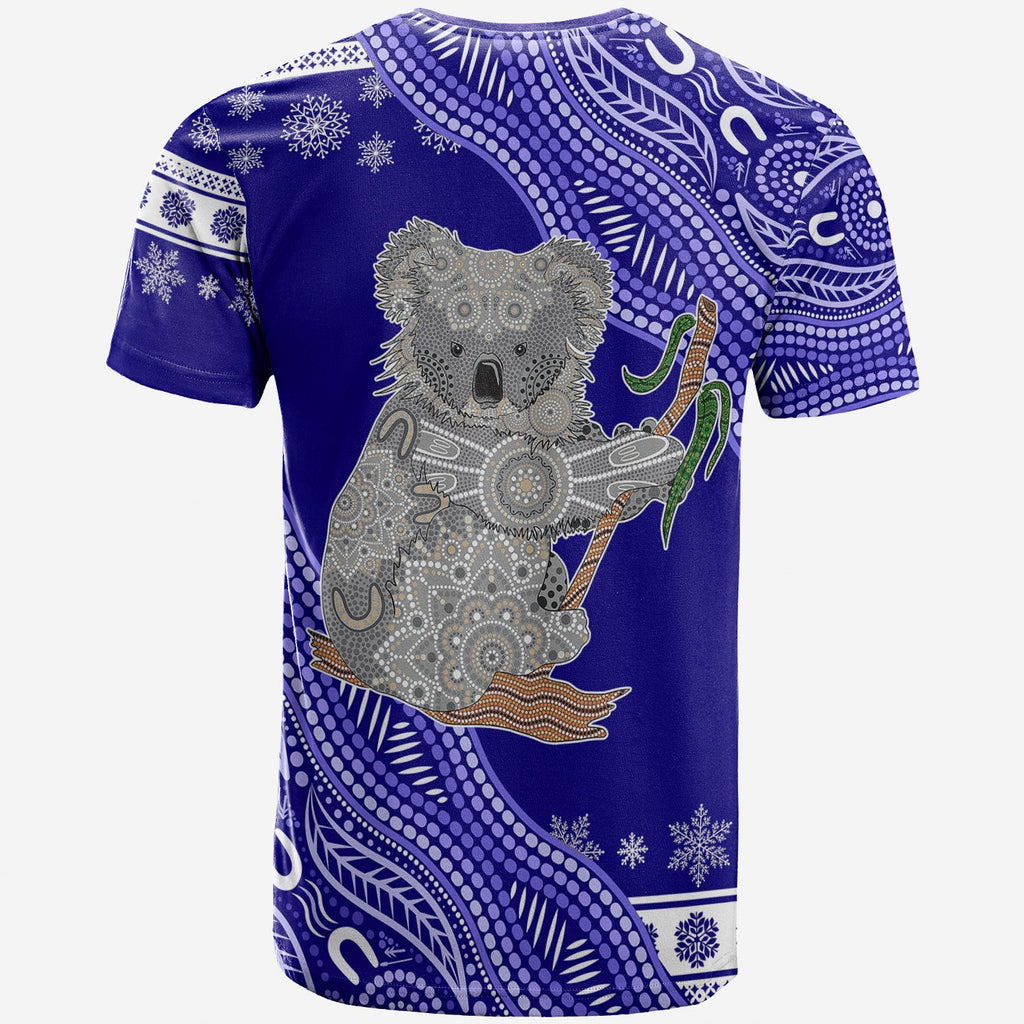 australian-koala-aboriginal-art-mix-snow-pattern-christmas-t-shirt
