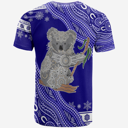 australian-koala-aboriginal-art-mix-snow-pattern-christmas-t-shirt