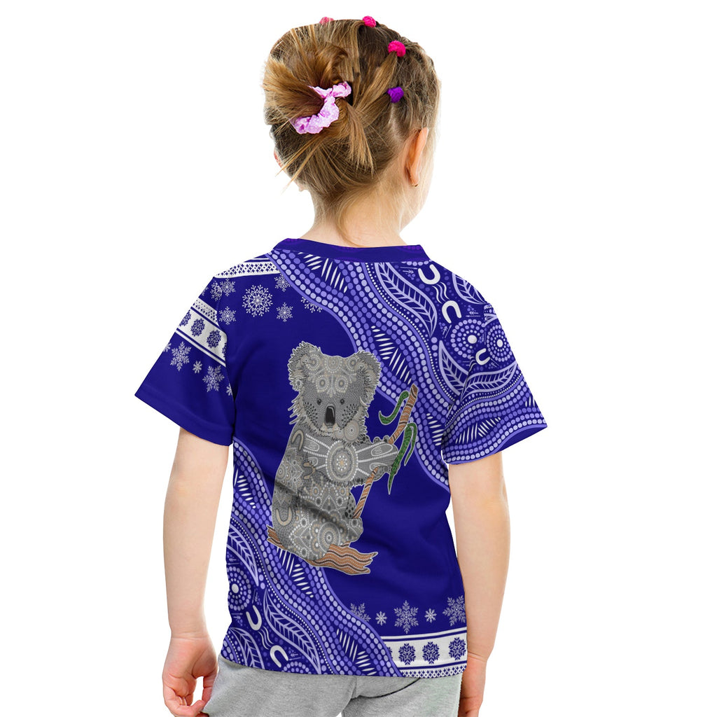 australian-koala-aboriginal-art-mix-snow-pattern-christmas-kid-t-shirt
