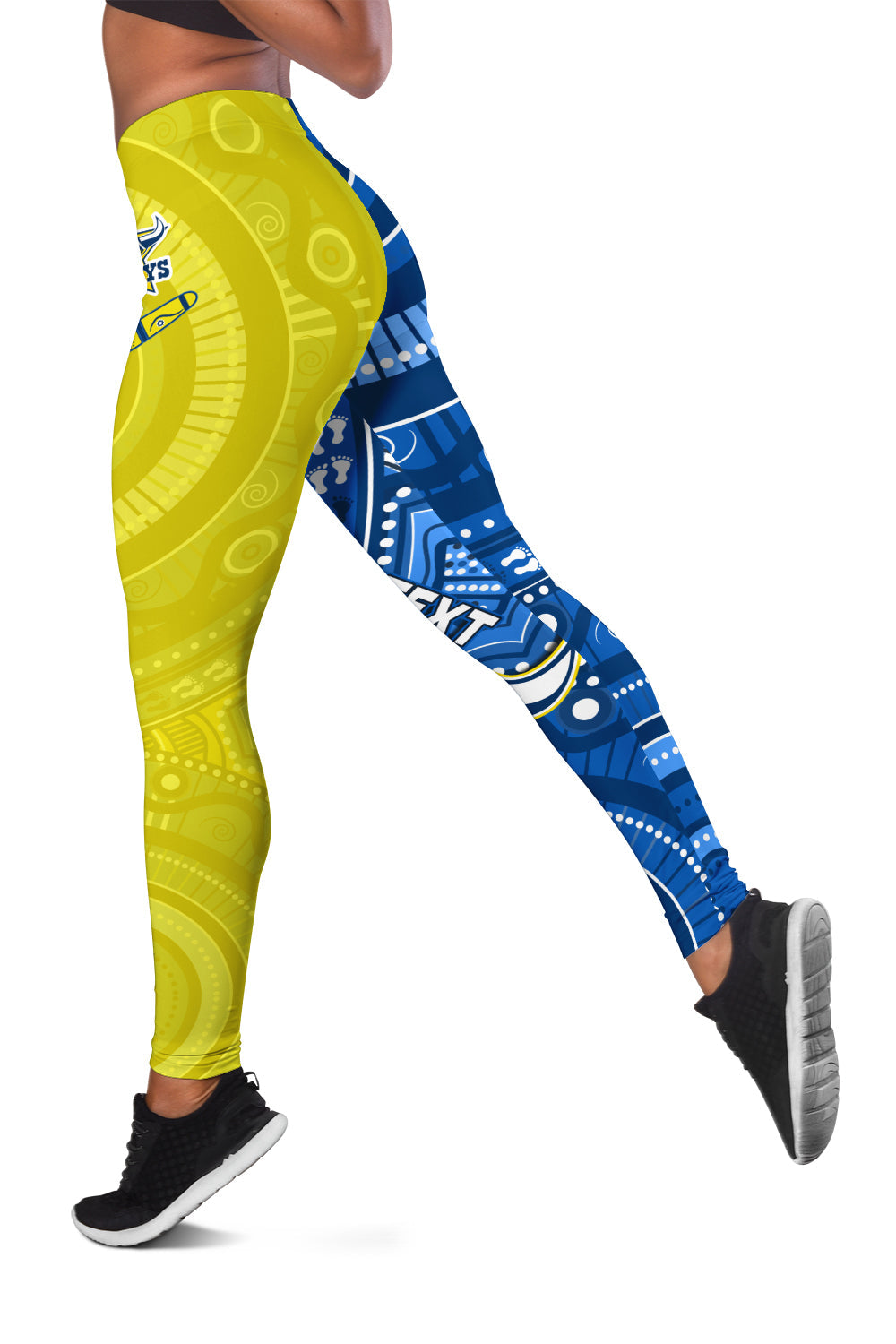 custom-personalised-cowboys-rugby-women-legging-aboriginal-boomerang-go-premiers-north-queensland