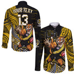 custom-text-and-number-richmond-football-long-sleeve-button-shirt-aboriginal-go-the-tigers-mascot