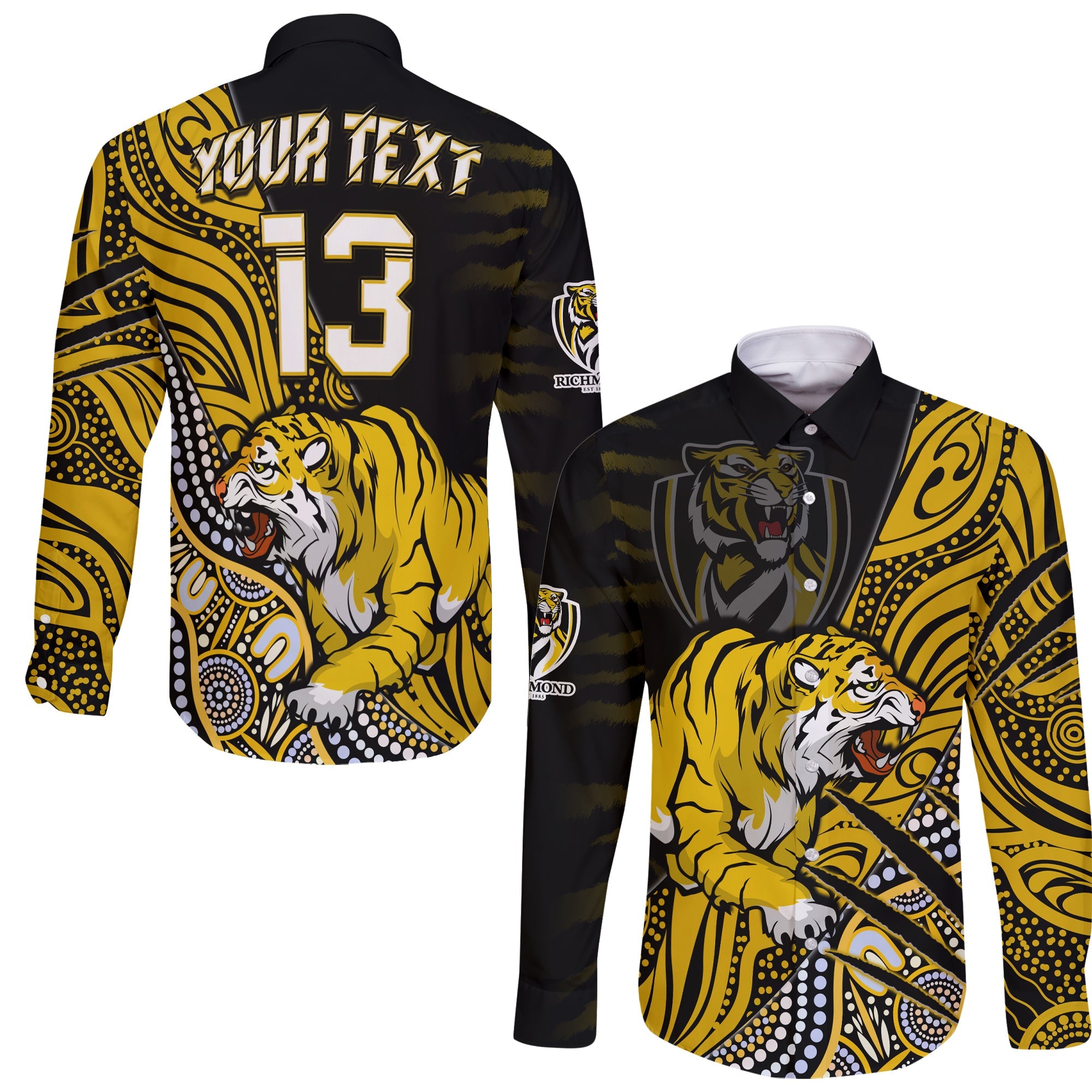 custom-text-and-number-richmond-football-long-sleeve-button-shirt-aboriginal-go-the-tigers-premiers