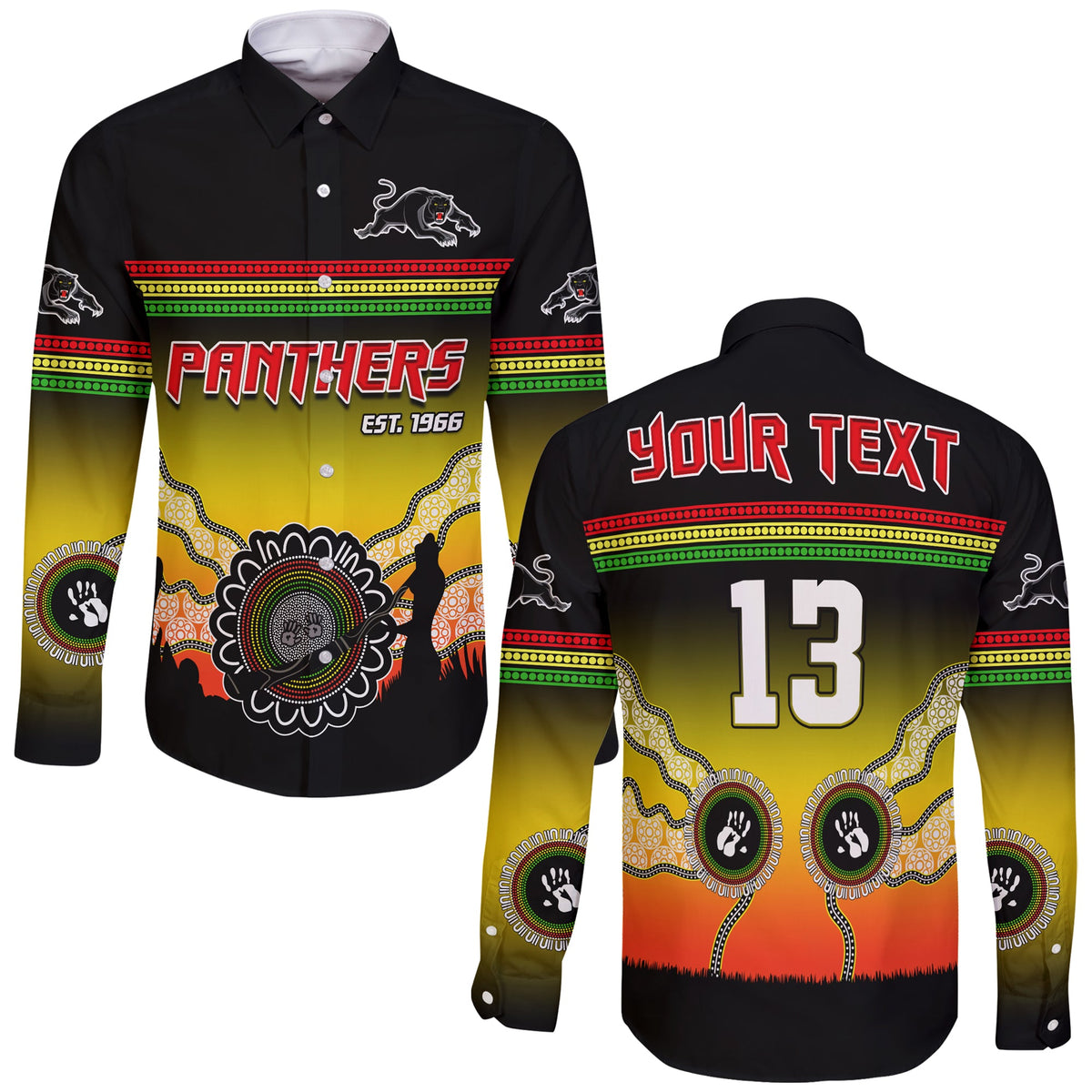 custom-text-and-number-panthers-long-sleeve-button-shirt-go-the-mighty-penrith-aboriginal