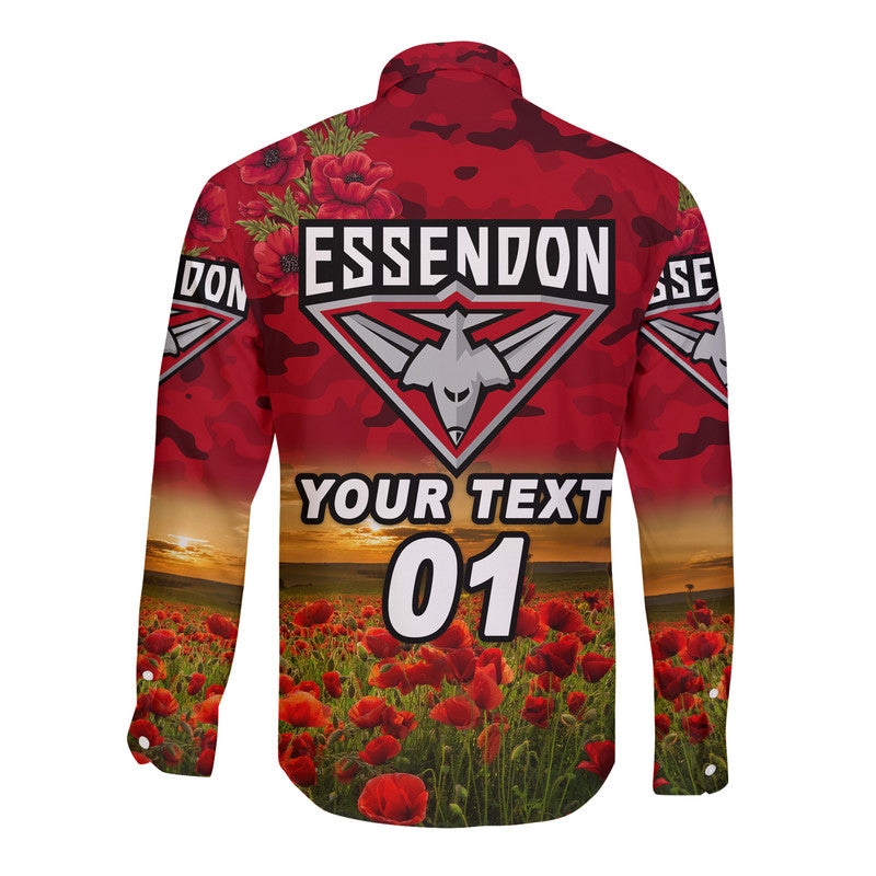 custom-personalised-essendon-bombers-anzac-hawaii-long-sleeve-button-shirt-poppy-vibes-red