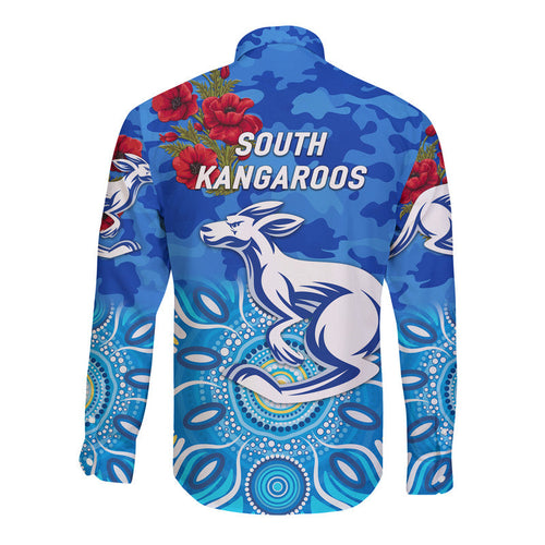 south-alice-football-club-kangaroos-anzac-hawaii-long-sleeve-button-shirt-indigenous-vibes