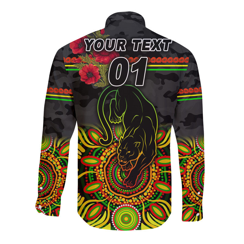 custom-personalised-penrith-panthers-anzac-2022-hawaii-long-sleeve-button-shirt-indigenous-vibes-black